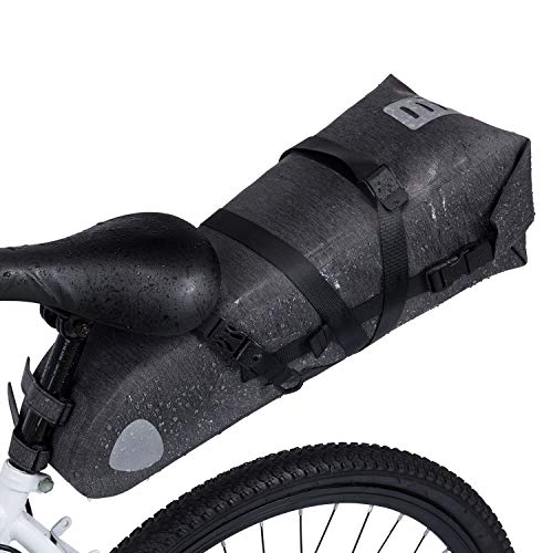 Sacoche de selle de vélo maxi étanche et sportive noire Wildken