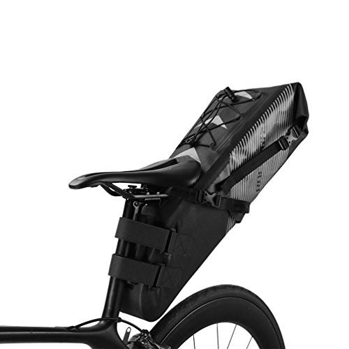 Sacoche de selle de vélo noire 100% étanche de capacité 10 litres Rockbros