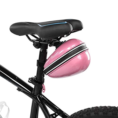 Sacoche de selle de vélo rose et rigide en ABS